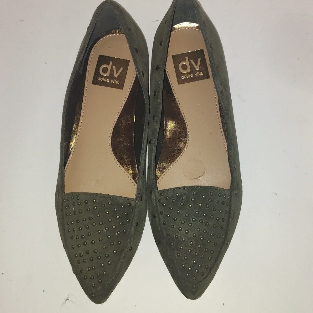DV by Dolce Vita LEENA Studded Flat Green Size 7